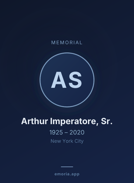 Memorial portrait of Arthur Imperatore, Sr.