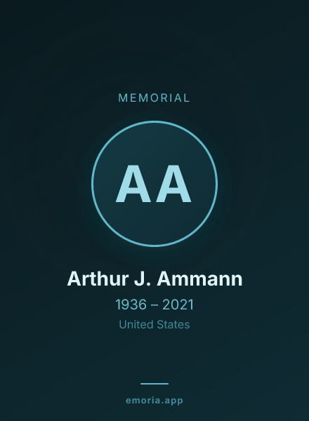 Memorial portrait of Arthur J. Ammann