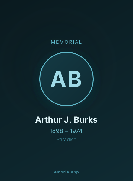 Memorial portrait of Arthur J. Burks