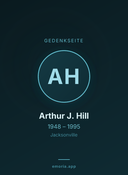Gedenkportrait von Arthur J. Hill