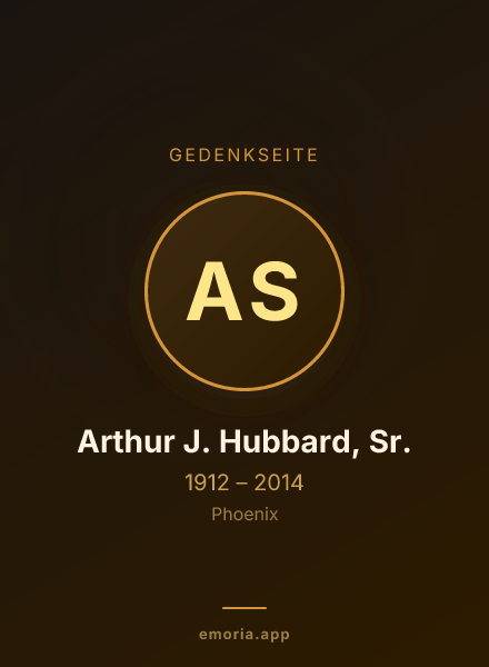 Gedenkportrait von Arthur J. Hubbard, Sr.
