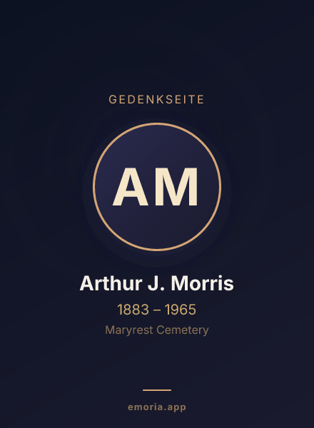 Gedenkportrait von Arthur J. Morris