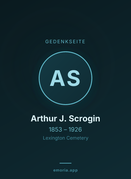Gedenkportrait von Arthur J. Scrogin