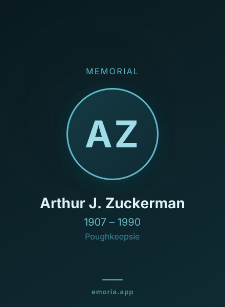 Memorial portrait of Arthur J. Zuckerman