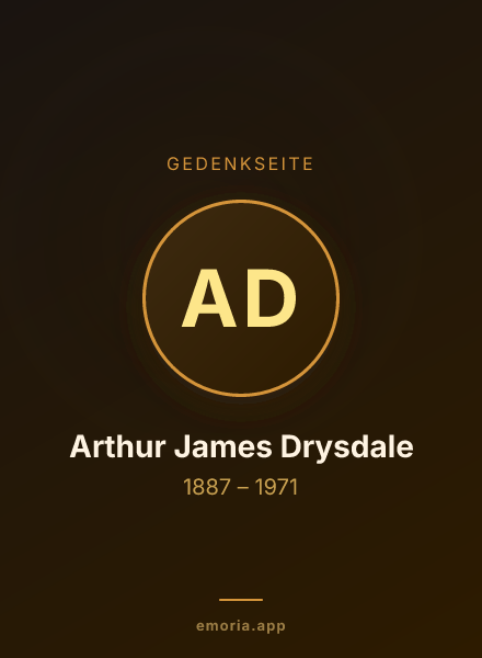 Gedenkportrait von Arthur James Drysdale