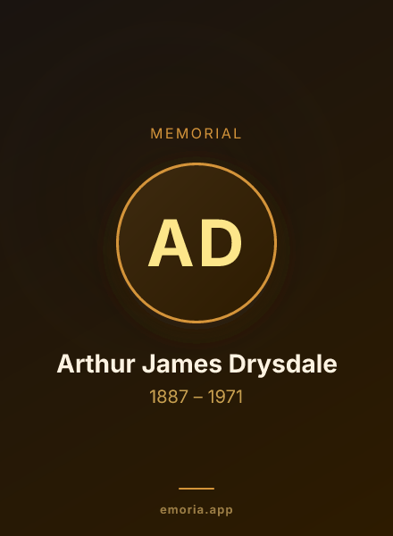 Memorial portrait of Arthur James Drysdale