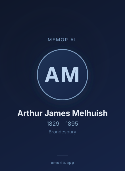 Memorial portrait of Arthur James Melhuish