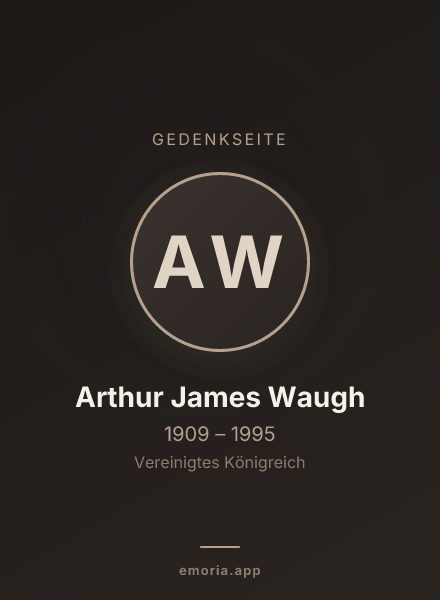 Gedenkportrait von Arthur James Waugh