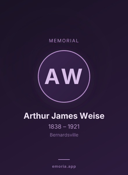Memorial portrait of Arthur James Weise