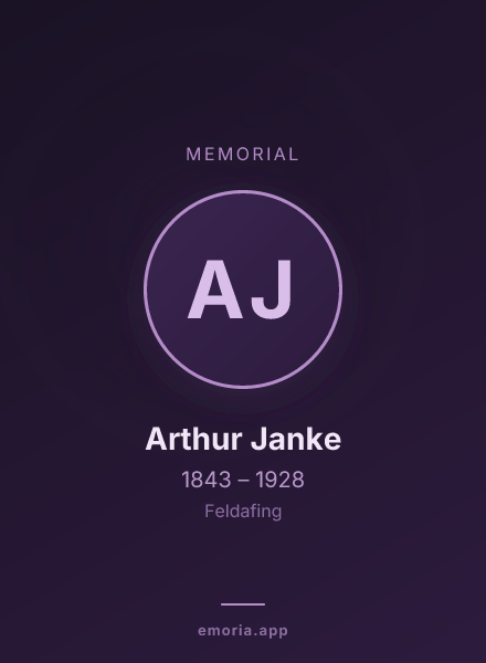 Memorial portrait of Arthur Janke