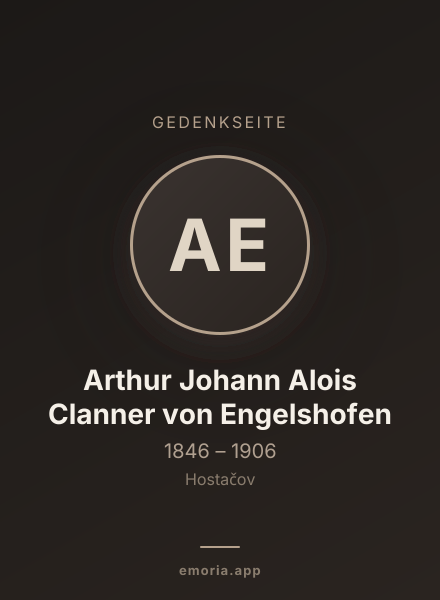 Gedenkportrait von Arthur Johann Alois Clanner von Engelshofen