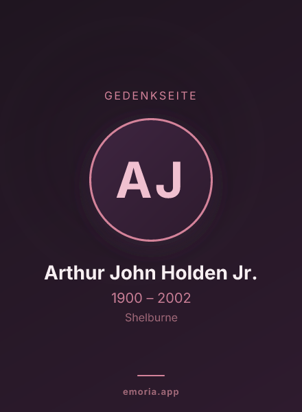 Gedenkportrait von Arthur John Holden Jr.