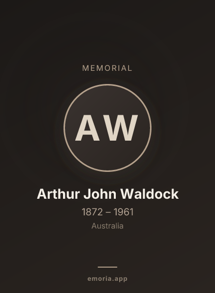 Memorial portrait of Arthur John Waldock