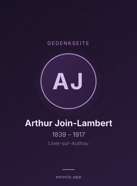 Gedenkportrait von Arthur Join-Lambert