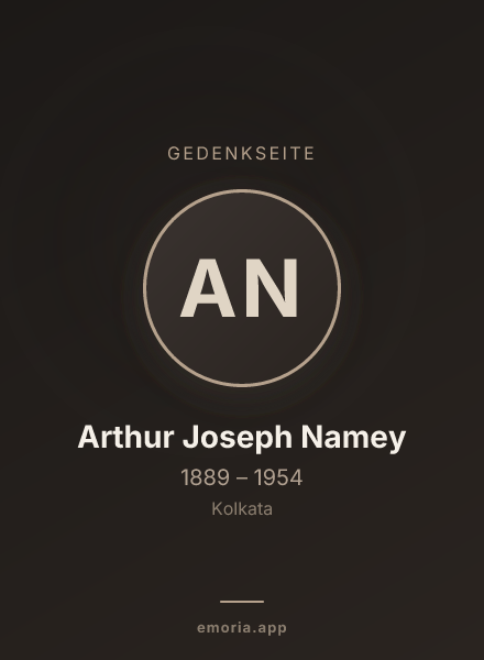 Gedenkportrait von Arthur Joseph Namey