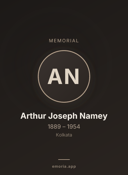 Memorial portrait of Arthur Joseph Namey