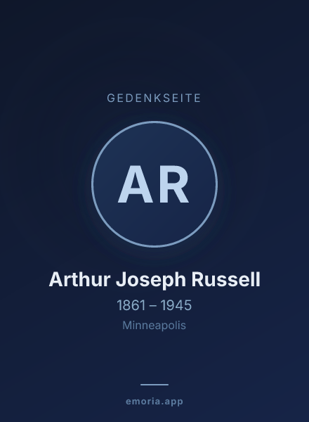 Gedenkportrait von Arthur Joseph Russell