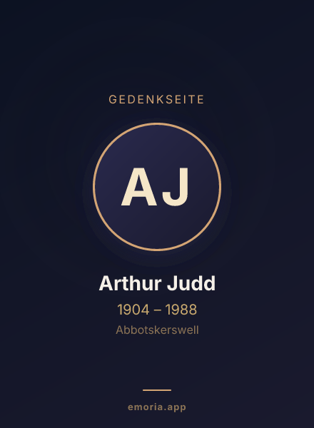 Gedenkportrait von Arthur Judd