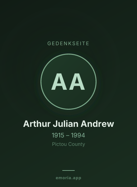 Gedenkportrait von Arthur Julian Andrew