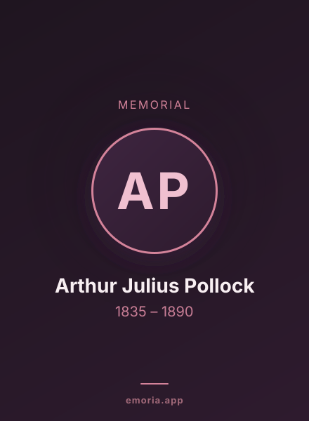 Memorial portrait of Arthur Julius Pollock