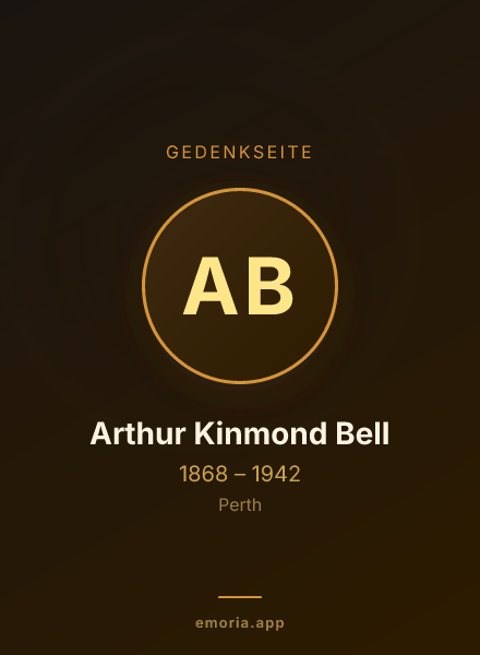 Gedenkportrait von Arthur Kinmond Bell