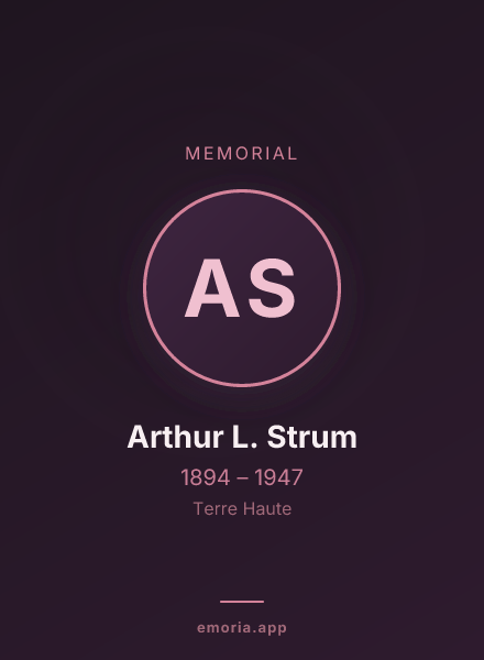 Memorial portrait of Arthur L. Strum