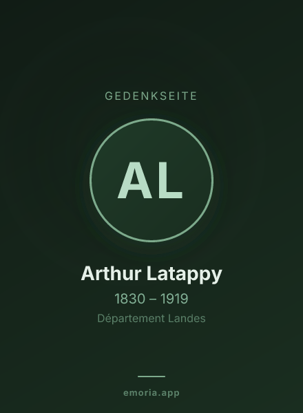 Gedenkportrait von Arthur Latappy