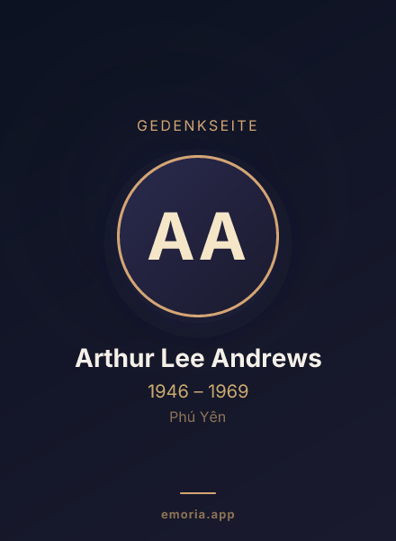 Gedenkportrait von Arthur Lee Andrews