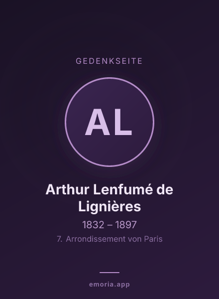 Gedenkportrait von Arthur Lenfumé de Lignières