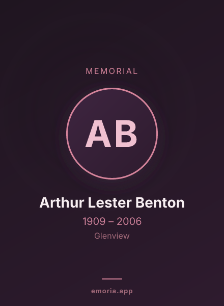 Memorial portrait of Arthur Lester Benton