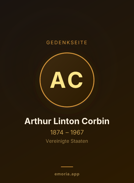 Gedenkportrait von Arthur Linton Corbin