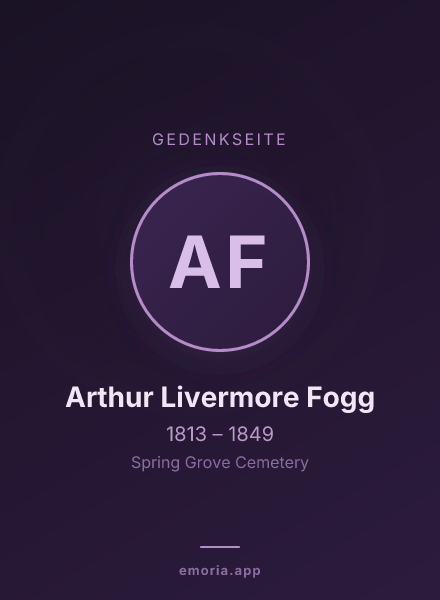 Gedenkportrait von Arthur Livermore Fogg