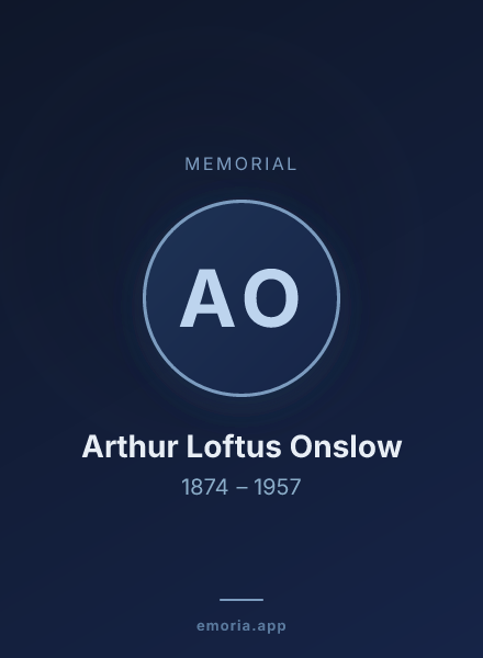 Memorial portrait of Arthur Loftus Onslow