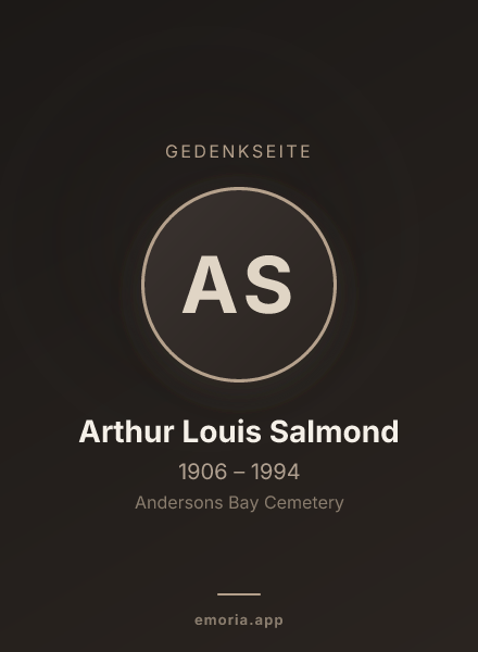 Gedenkportrait von Arthur Louis Salmond
