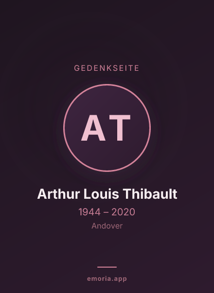 Gedenkportrait von Arthur Louis Thibault