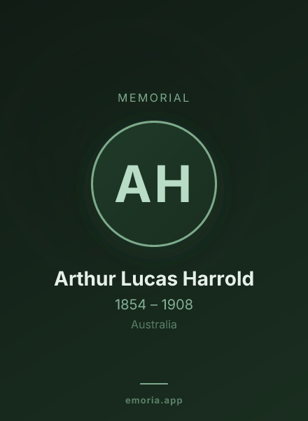 Memorial portrait of Arthur Lucas Harrold
