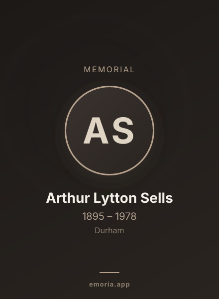 Memorial portrait of Arthur Lytton Sells