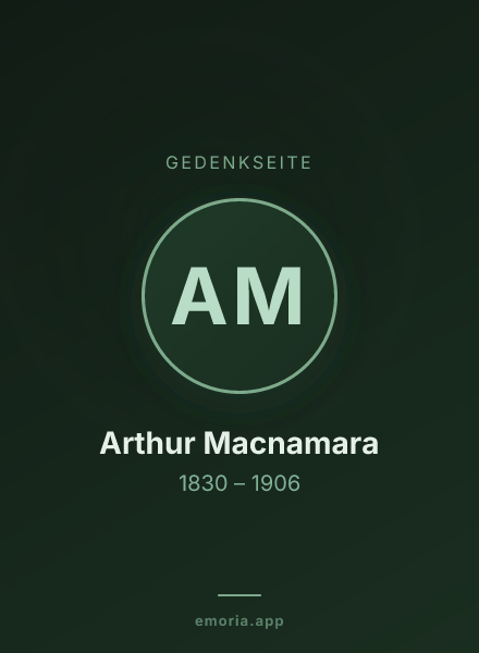 Gedenkportrait von Arthur Macnamara