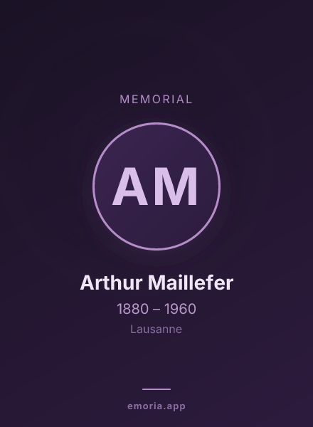 Memorial portrait of Arthur Maillefer