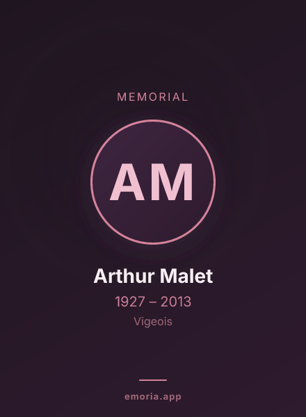 Memorial portrait of Arthur Malet