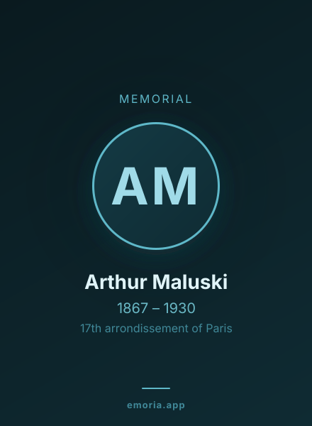 Memorial portrait of Arthur Maluski