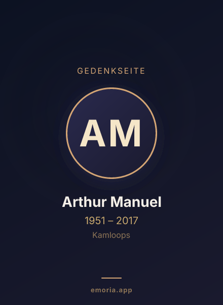 Gedenkportrait von Arthur Manuel