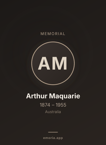 Memorial portrait of Arthur Maquarie