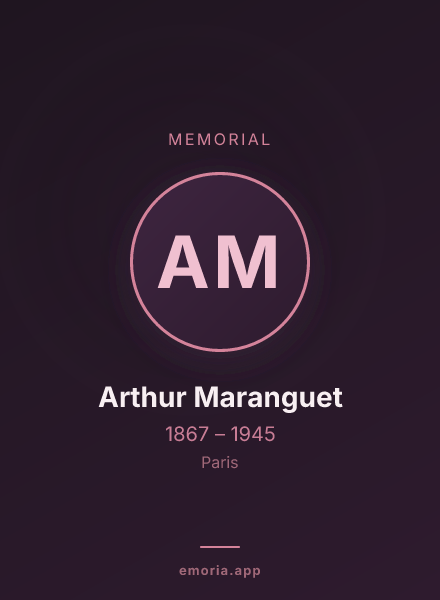 Memorial portrait of Arthur Maranguet