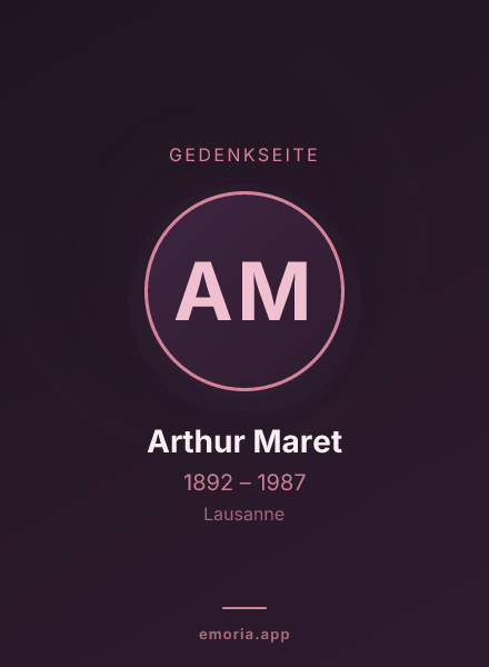 Gedenkportrait von Arthur Maret
