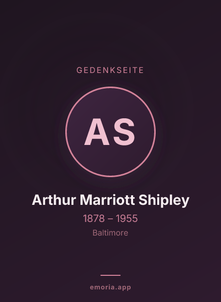 Gedenkportrait von Arthur Marriott Shipley