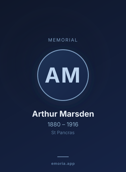 Memorial portrait of Arthur Marsden