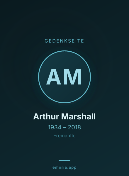 Gedenkportrait von Arthur Marshall