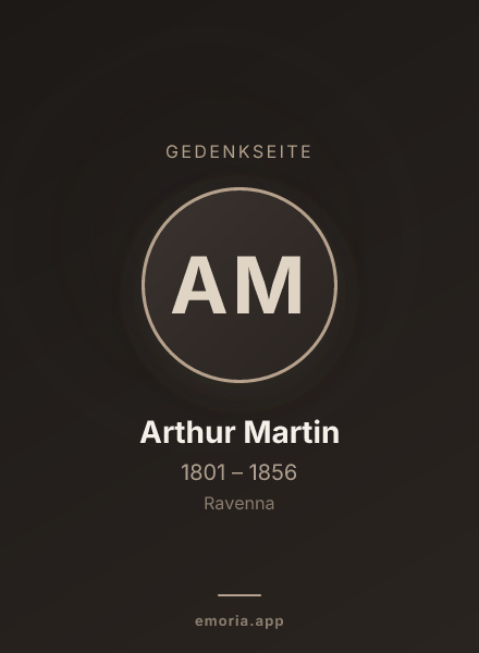 Gedenkportrait von Arthur Martin