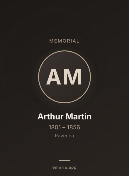 Memorial portrait of Arthur Martin